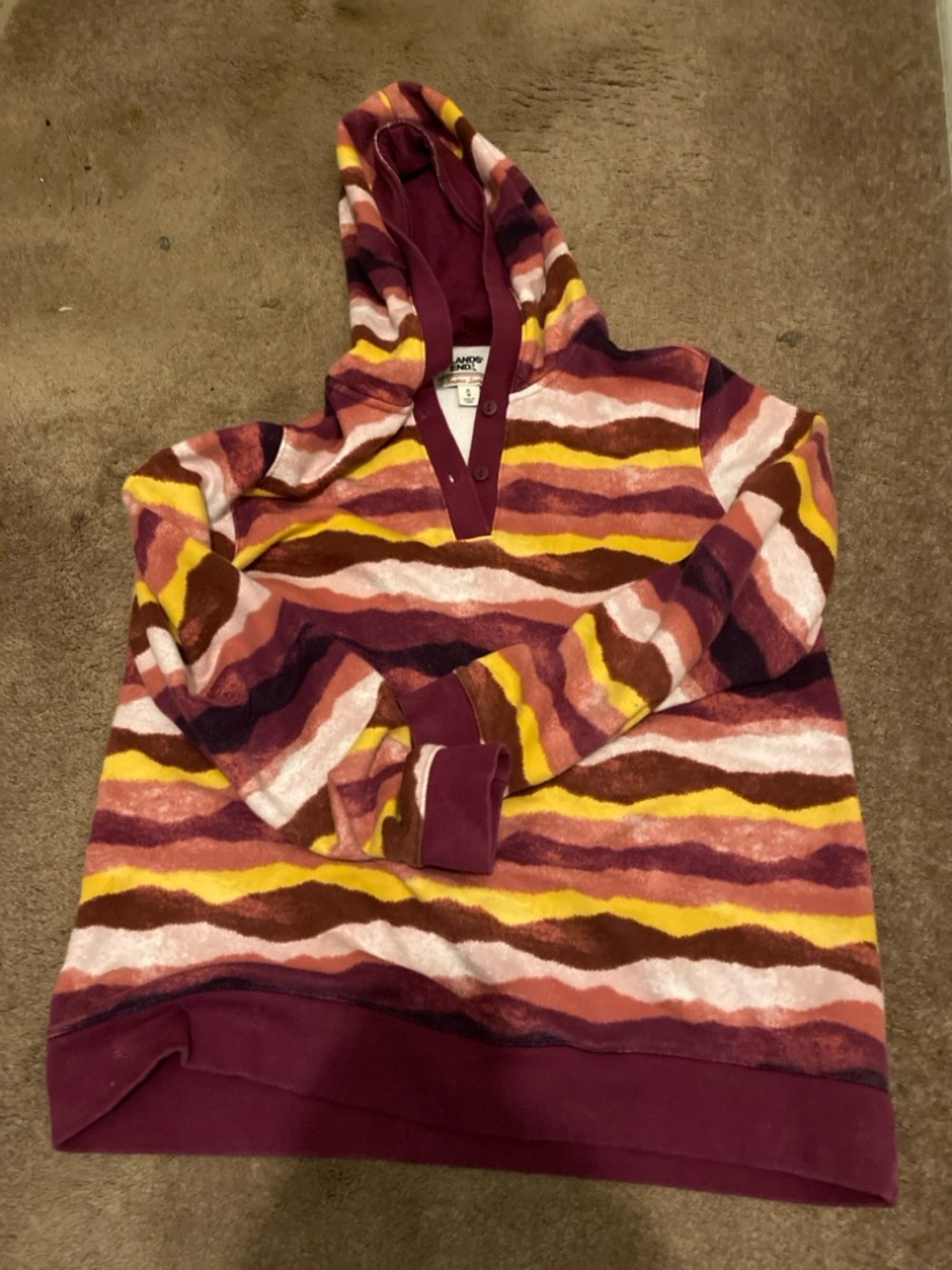 Lands end hooded shirt size extra large